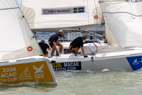 Fierce competition on Day 2 of 2026 World Match Racing Tour – Macao Match Cup